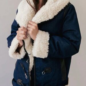 NWOT weworewhat Denim sherpa size m